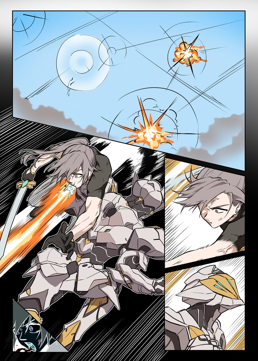 trailblazer, stelle, and sam (honkai and 1 more) drawn by huybu51