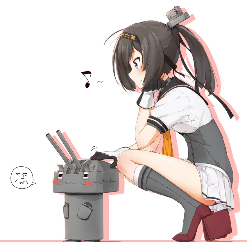 akizuki and chou-10cm-hou-chan (kantai collection) drawn by suke_(momijigari)