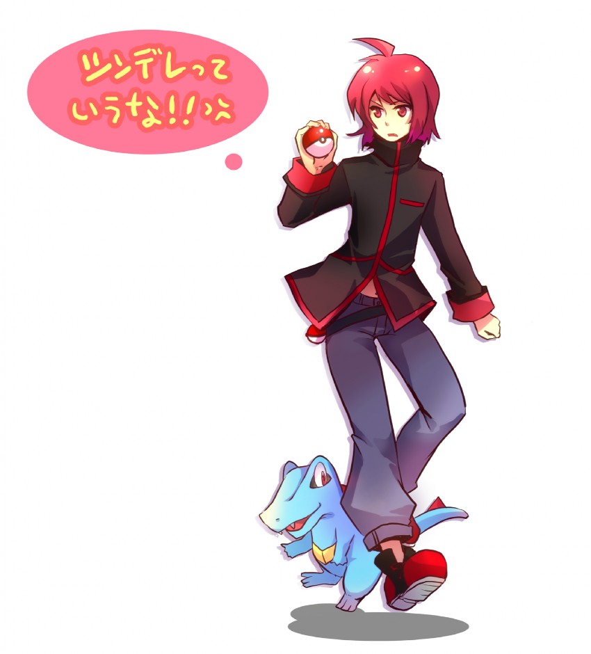 silver and totodile (pokemon and 1 more) drawn by nr_(cmnrr)