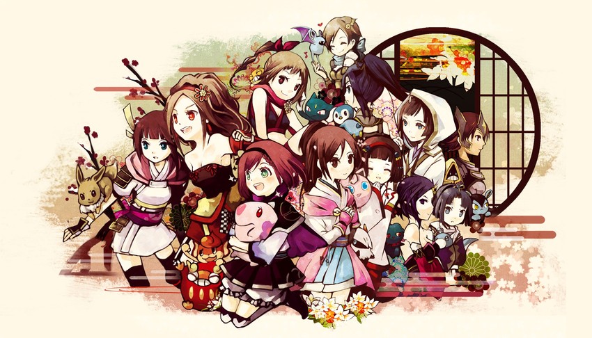 eevee, piplup, jigglypuff, misdreavus, sneasel, and 20 more (pokemon and 2 more) drawn by yuzuyomogi