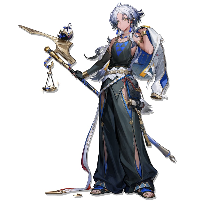 sand reckoner and clockwork fowlbeast (arknights) drawn by kang_yiqian_(self_cultivation)