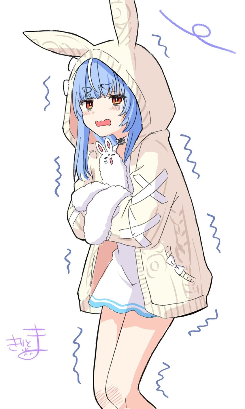 usada pekora and don-chan (hololive) drawn by kiritoma
