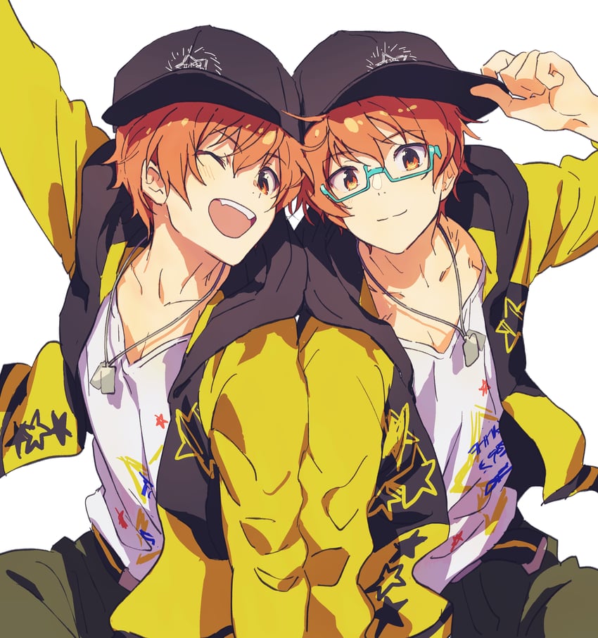 aoi yusuke and aoi kyosuke (idolmaster and 1 more) drawn by map_(map_imas)