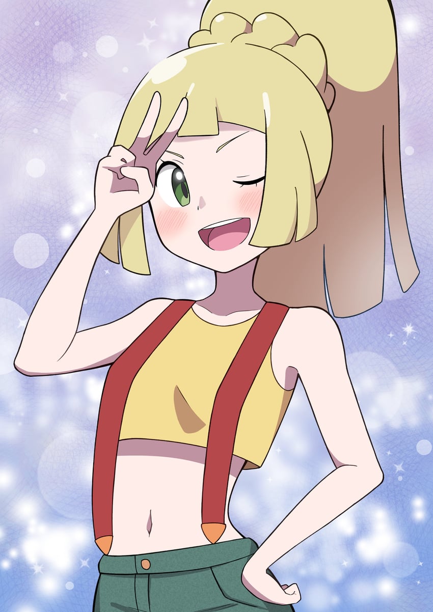 lillie and misty (pokemon and 1 more) drawn by araki_megami
