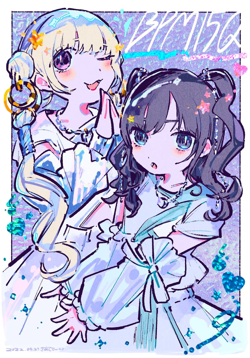 nicamoq and ichigo rinahamu (real life and 1 more) drawn by kiato