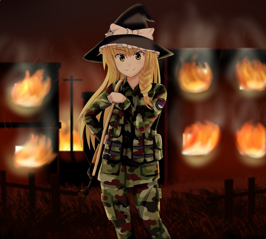 kirisame marisa (touhou and 1 more) drawn by cyka