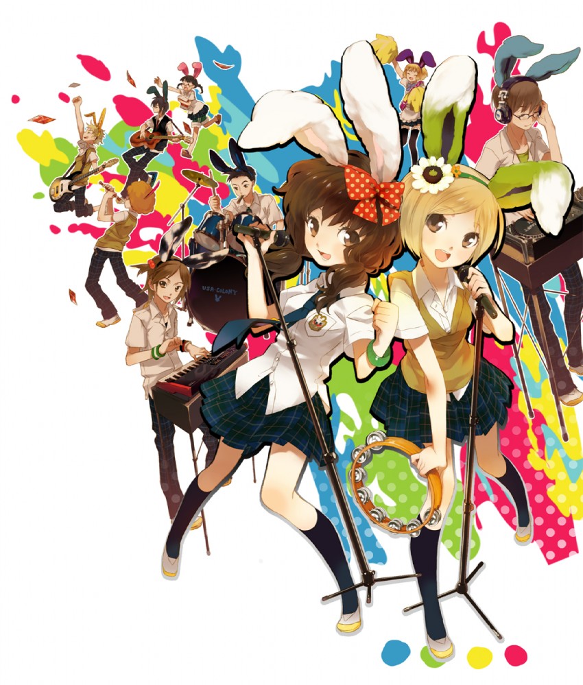 yamai, usa, tourai, hajime, murasaki-usa, and 5 more (real life and 3 more) drawn by komagarita