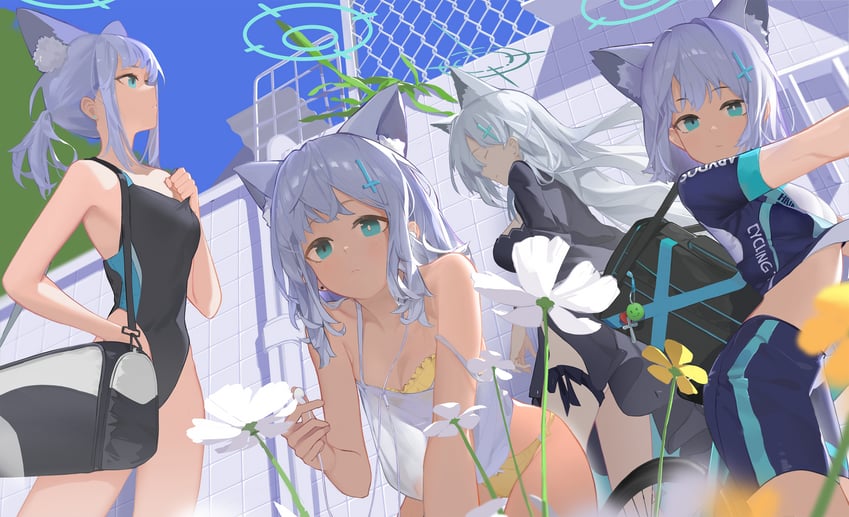 shiroko and shiroko terror (blue archive) drawn by syanic1