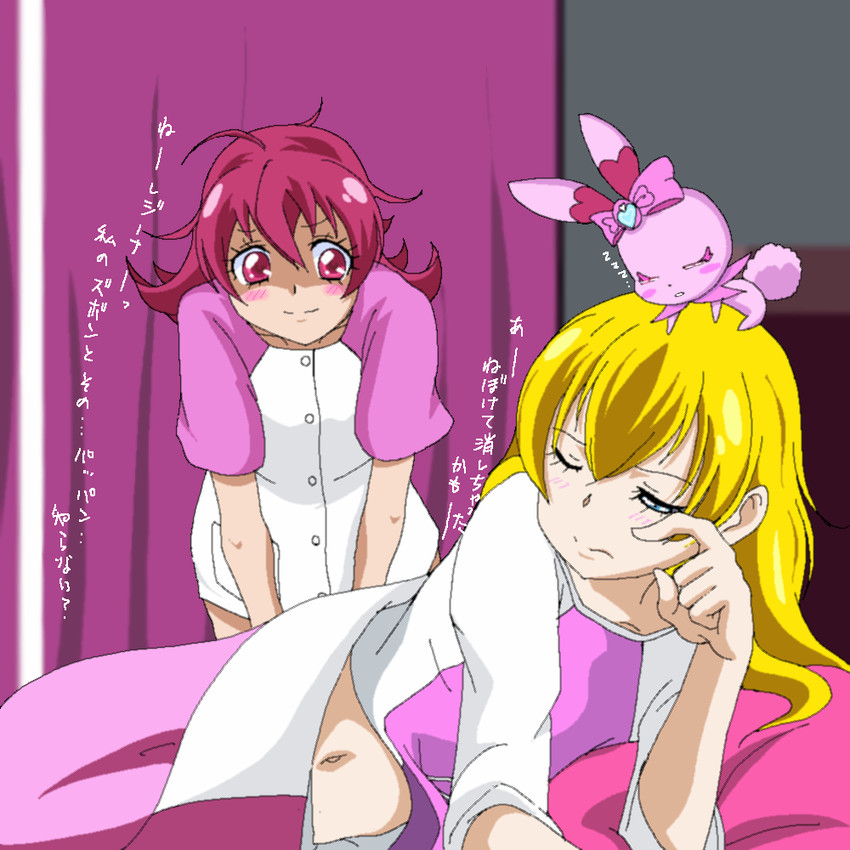 aida mana, regina, and sharuru (precure and 1 more) drawn by rena_(manta3104)