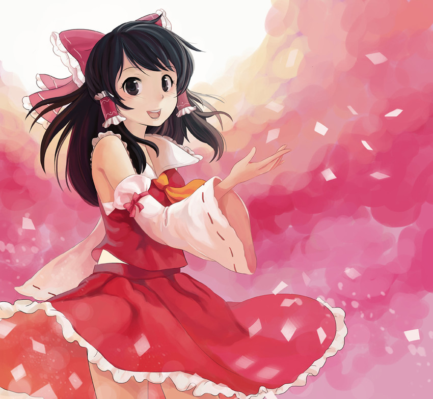 hakurei reimu (touhou) drawn by missnips