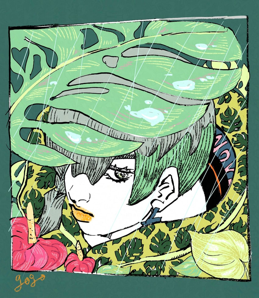 jodio joestar (jojo no kimyou na bouken and 1 more) drawn by gogosoftmachine