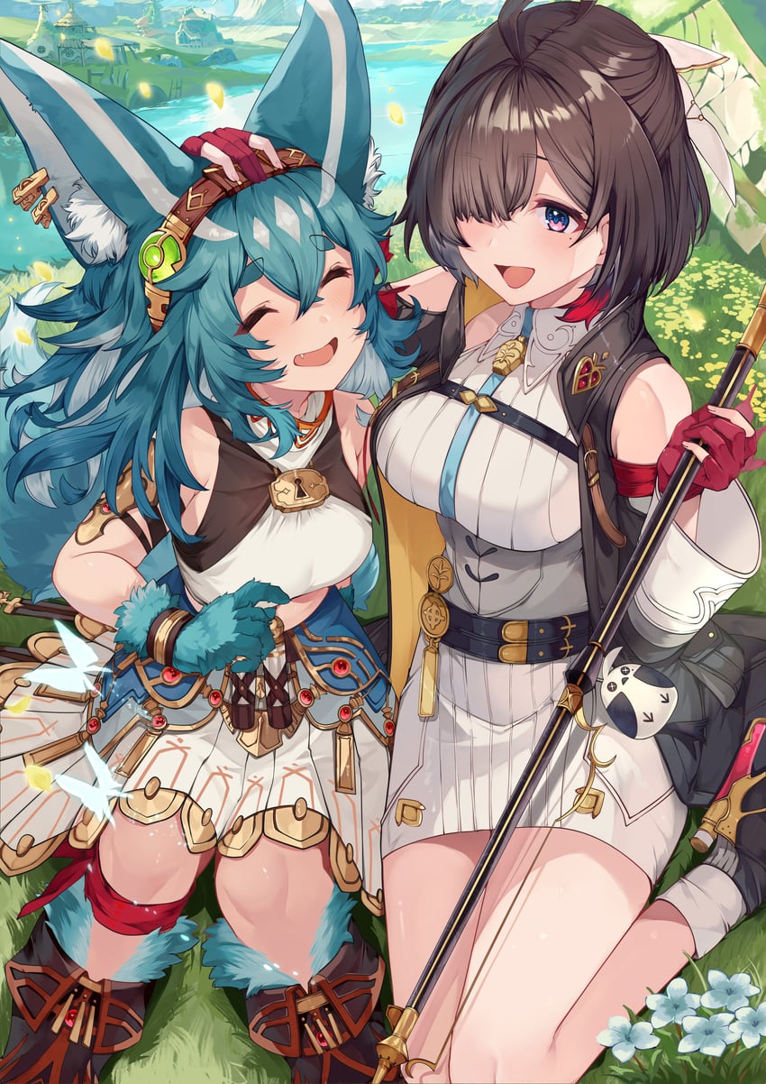 yumia liessfeldt and lenja (atelier and 1 more) drawn by risumi_(taka-fallcherryblossom)