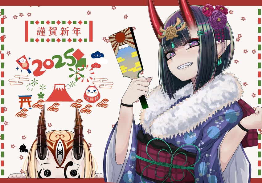 shuten douji and ibaraki douji (fate and 1 more) drawn by b.d
