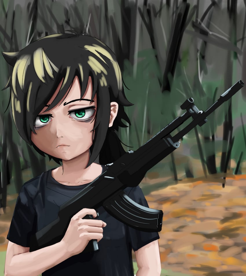 kuroki tomoko and sam hyde (watashi ga motenai no wa dou kangaetemo omaera ga warui!) drawn by kurokimoko