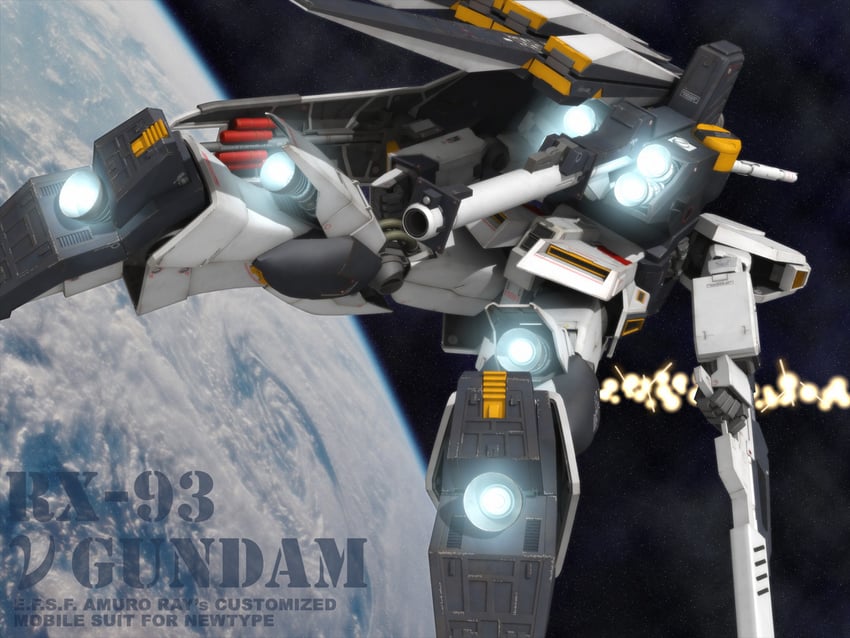 nu gundam (gundam and 1 more) drawn by tomholy