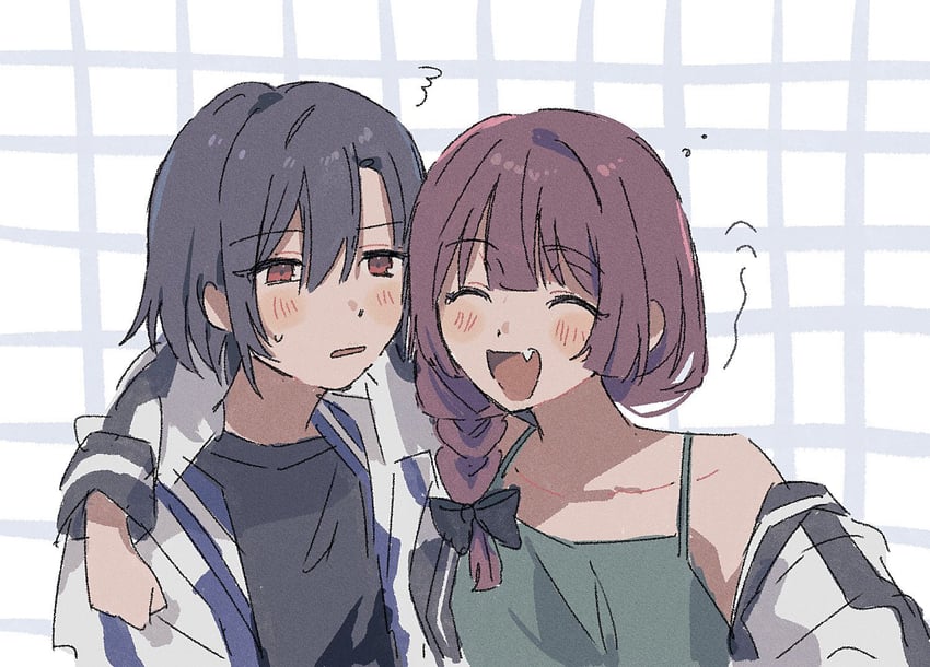 hiroi kikuri and iwashita shima (bocchi the rock!) drawn by enu_(brandnewday02)