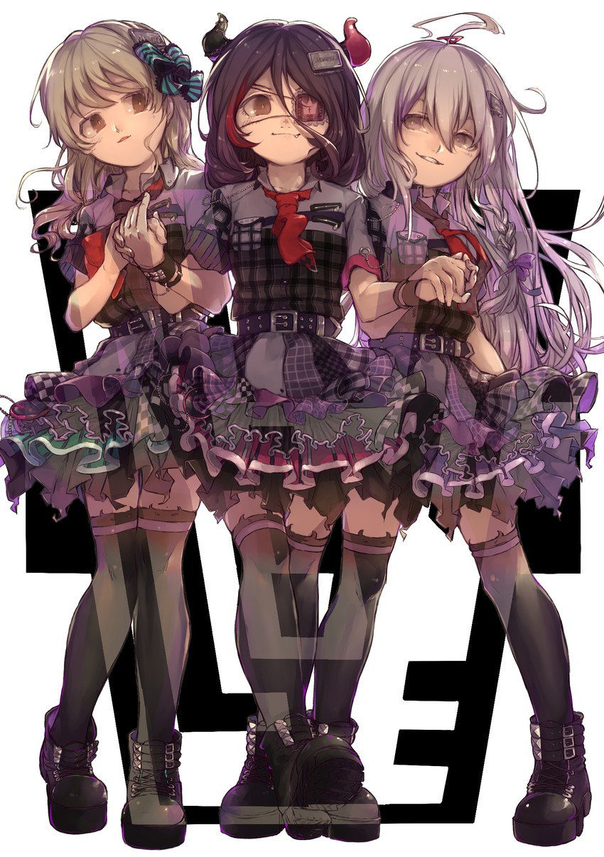 morikubo nono, hoshi syoko, and hayasaka mirei (idolmaster and 2 more) drawn by sanmon_(mekko0929) and yoyoyo_(dxayo)