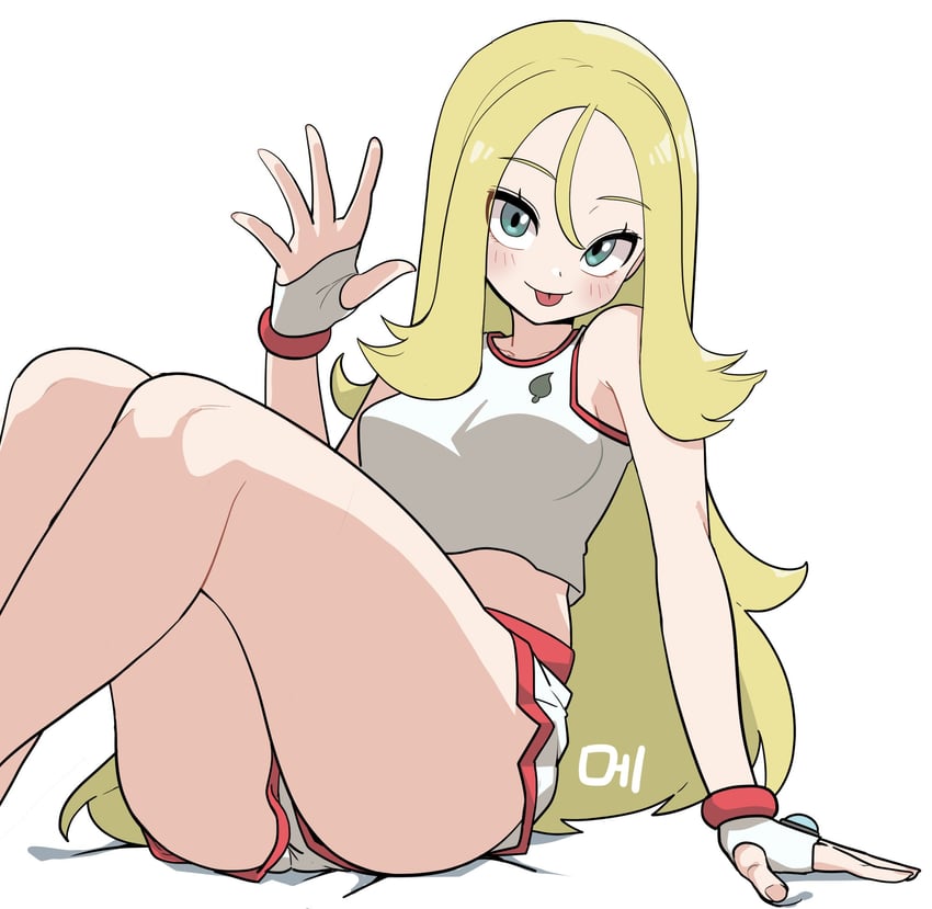 korrina (pokemon and 1 more) drawn by me_(thesad0818)