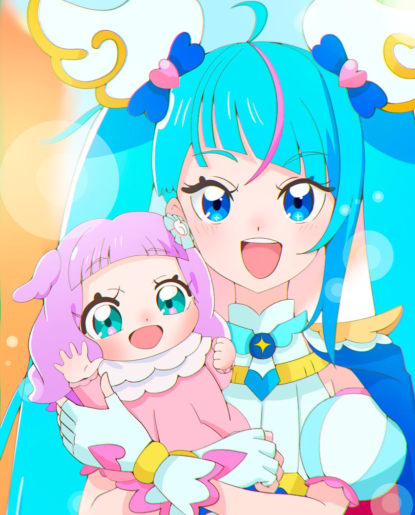 sora harewataru, cure sky, and ellee-chan (precure and 1 more) drawn by noe_graphics