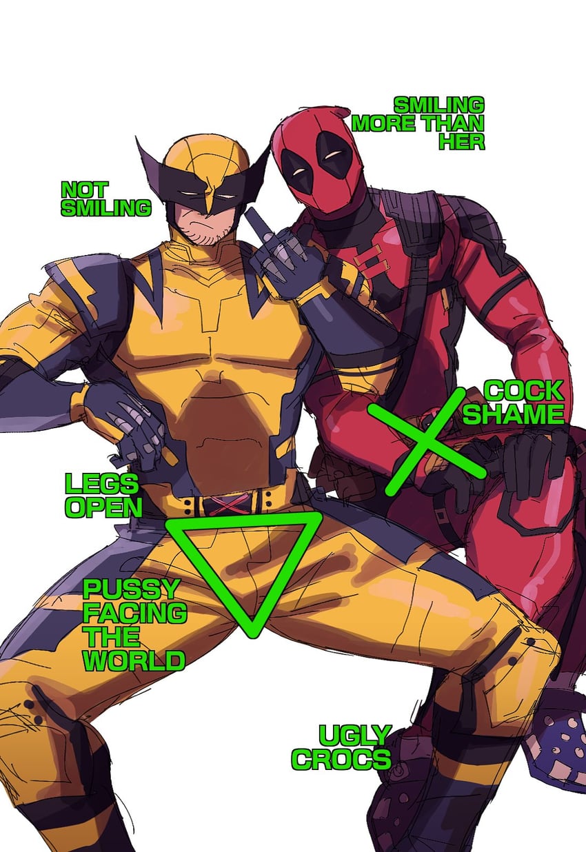 wolverine and deadpool (marvel and 4 more) drawn by ppoooooolvrmm