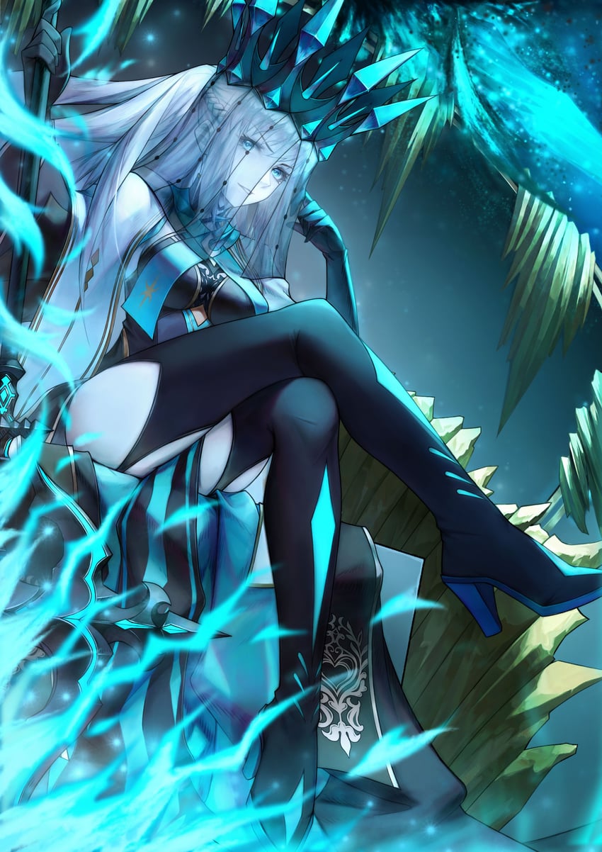 morgan le fay (fate and 1 more) drawn by yafura