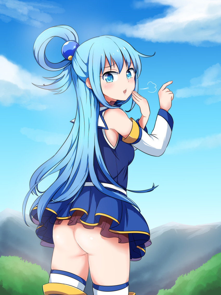 aqua (kono subarashii sekai ni shukufuku wo!) drawn by ajia_(otya3039)