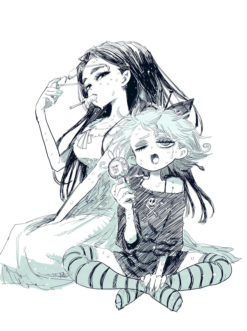 kinmonbashi manten and niyagara akane (suicide girl) drawn by nakayama_atsushi