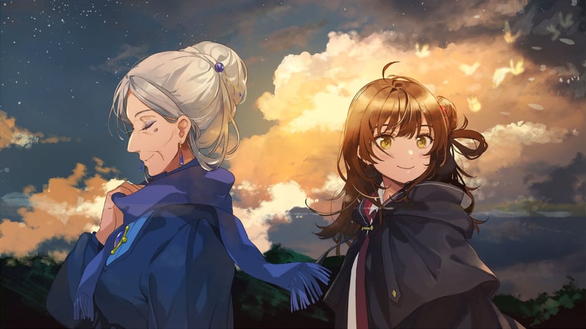 meg raspberry and faust (aru majo ga shinu made) drawn by fly_(marguerite)