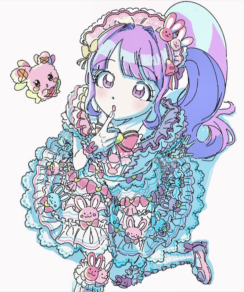 manaka non and usacha (pretty series and 1 more) drawn by ku_(kuooss)