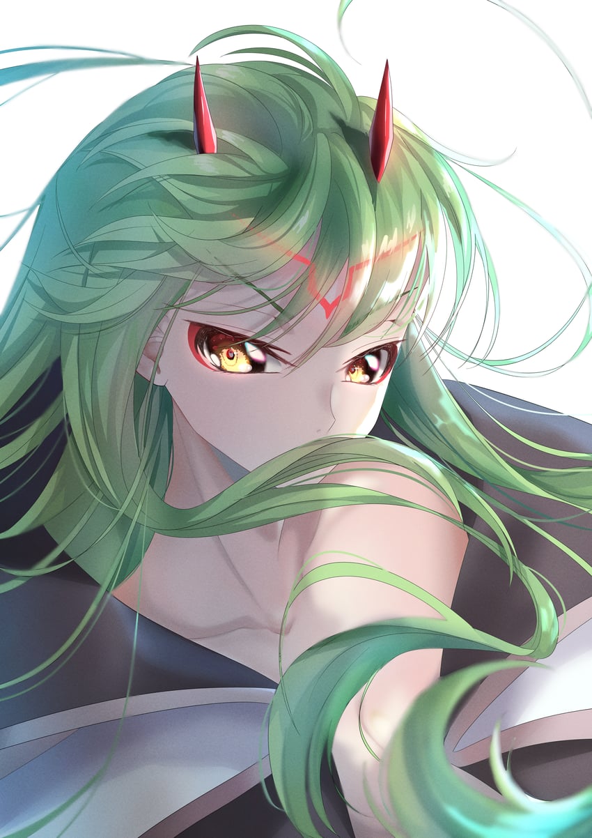 c.c. and zero two (code geass and 1 more) drawn by budgiepon