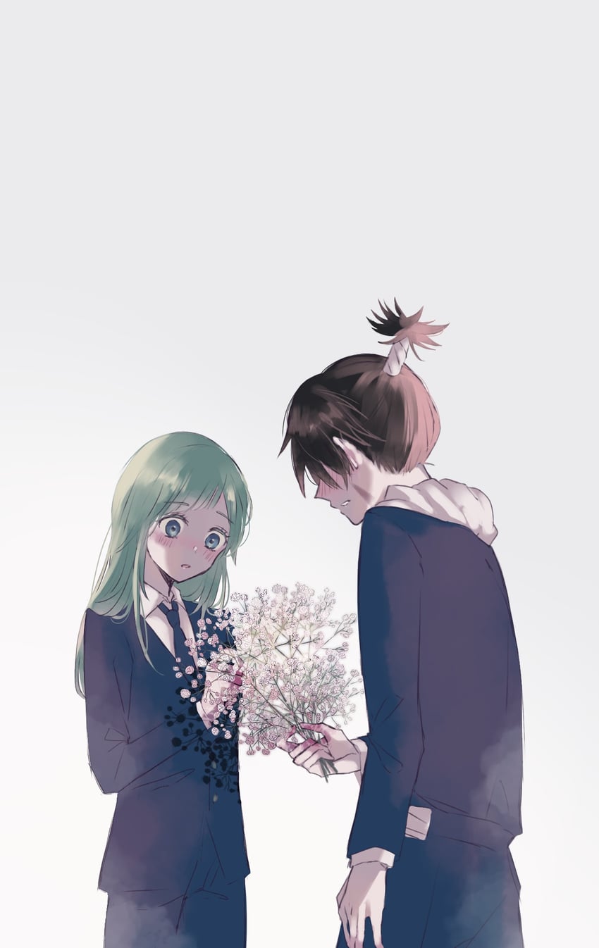 miwa kasumi and muta kokichi (jujutsu kaisen) drawn by rurui_(jac7860)