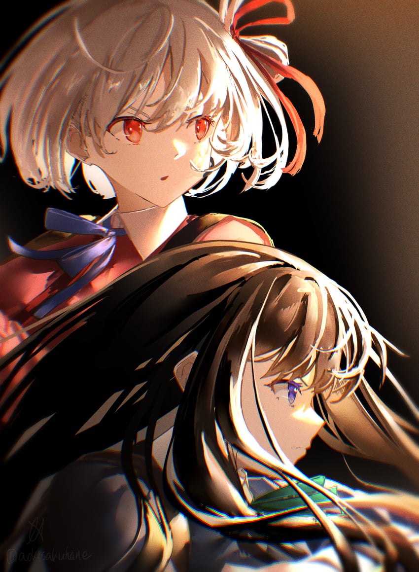 nishikigi chisato and inoue takina (lycoris recoil) drawn by aoi_hane