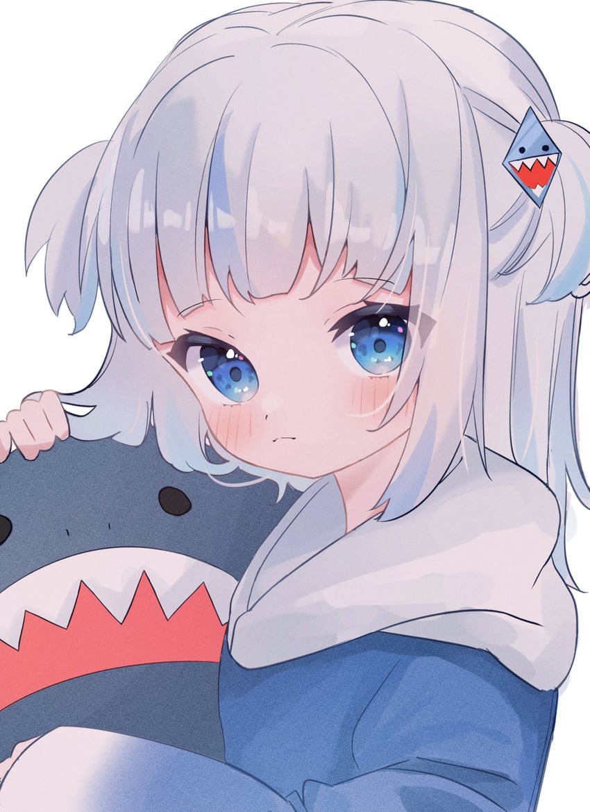 gawr gura (hololive and 1 more) drawn by kat_yandere