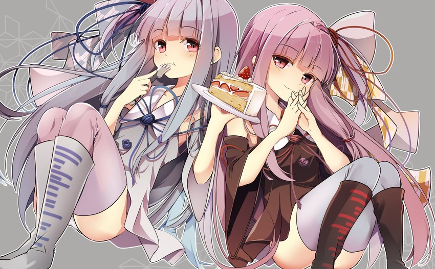 kotonoha akane and kotonoha aoi (voiceroid) drawn by rasu_(mtn)