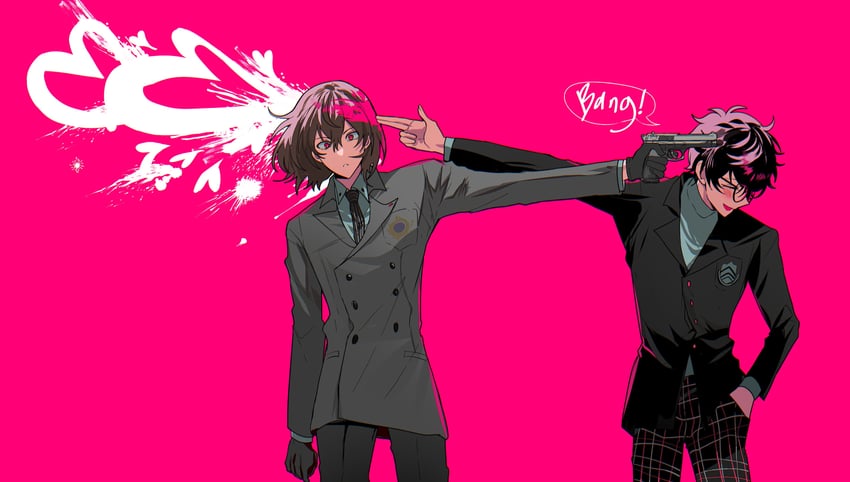 amamiya ren and akechi gorou (persona and 1 more) drawn by fsmaichobpeg0