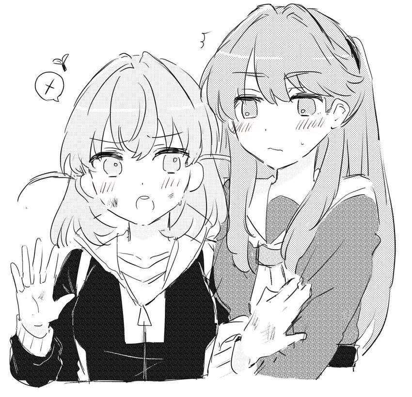 hinoshita kaho and fujishima megumi (love live! and 1 more) drawn by bluesky021