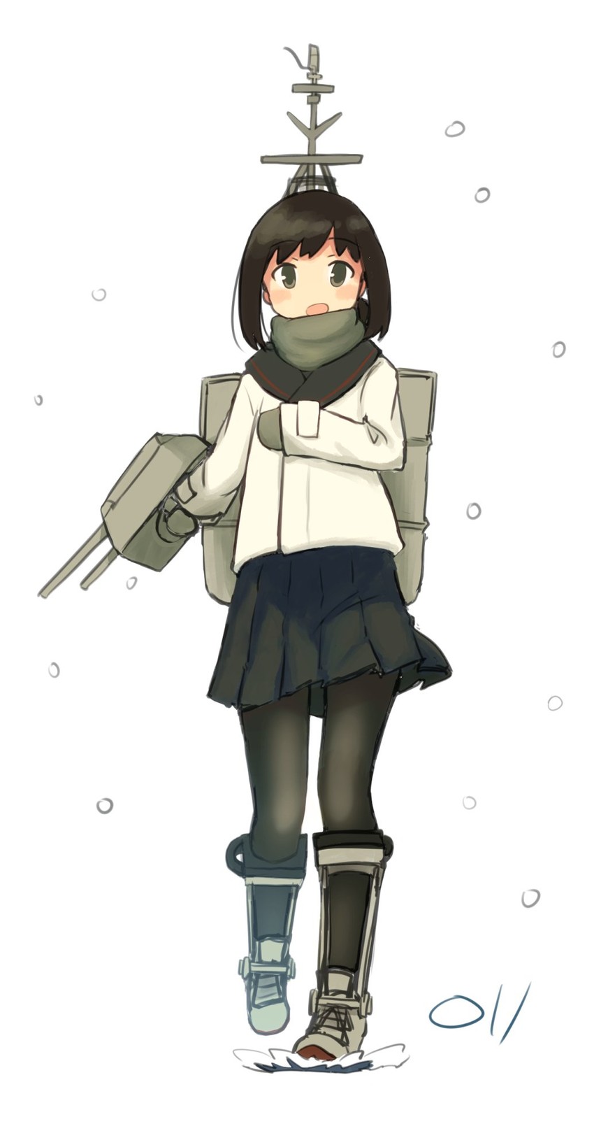 fubuki and fubuki kai ni (kantai collection) drawn by ma_rukan
