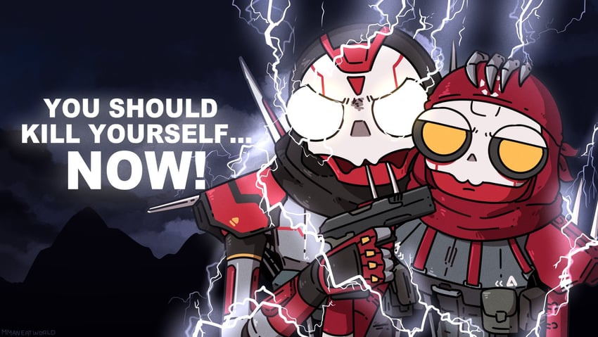 revenant and classic revenant (apex legends) drawn by miyan_(oceanmaiden)