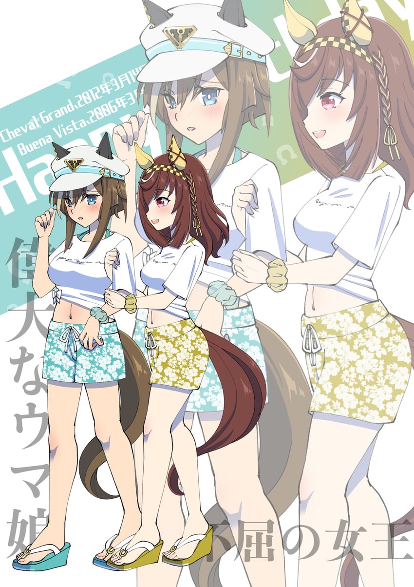 cheval grand and buena vista (umamusume) drawn by narumi_yuzurai
