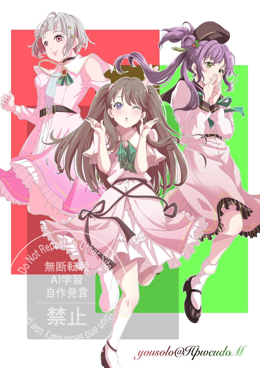 fujishima megumi, otomune kozue, and yugiri tsuzuri (love live! and 1 more) drawn by yousolo