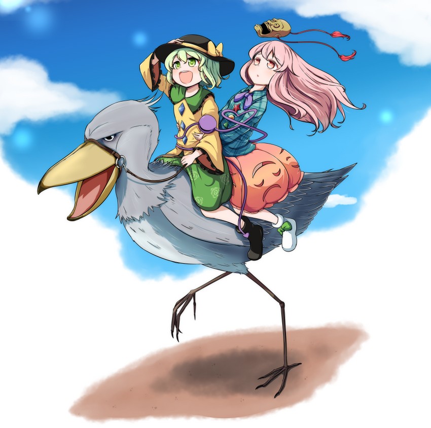 komeiji koishi and hata no kokoro (touhou) drawn by ajia_(otya3039)