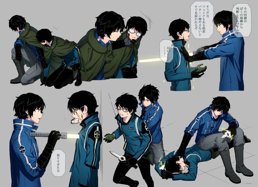 mikumo osamu and karasuma kyousuke (world trigger) drawn by futaba_08_cnmrl