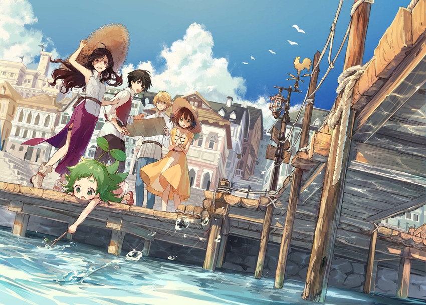 yuuki akito, riddel valdis, momo, marion, and louise (isekai wa omotta yori mo ore ni yasashii?) drawn by kei_(k_tmr)