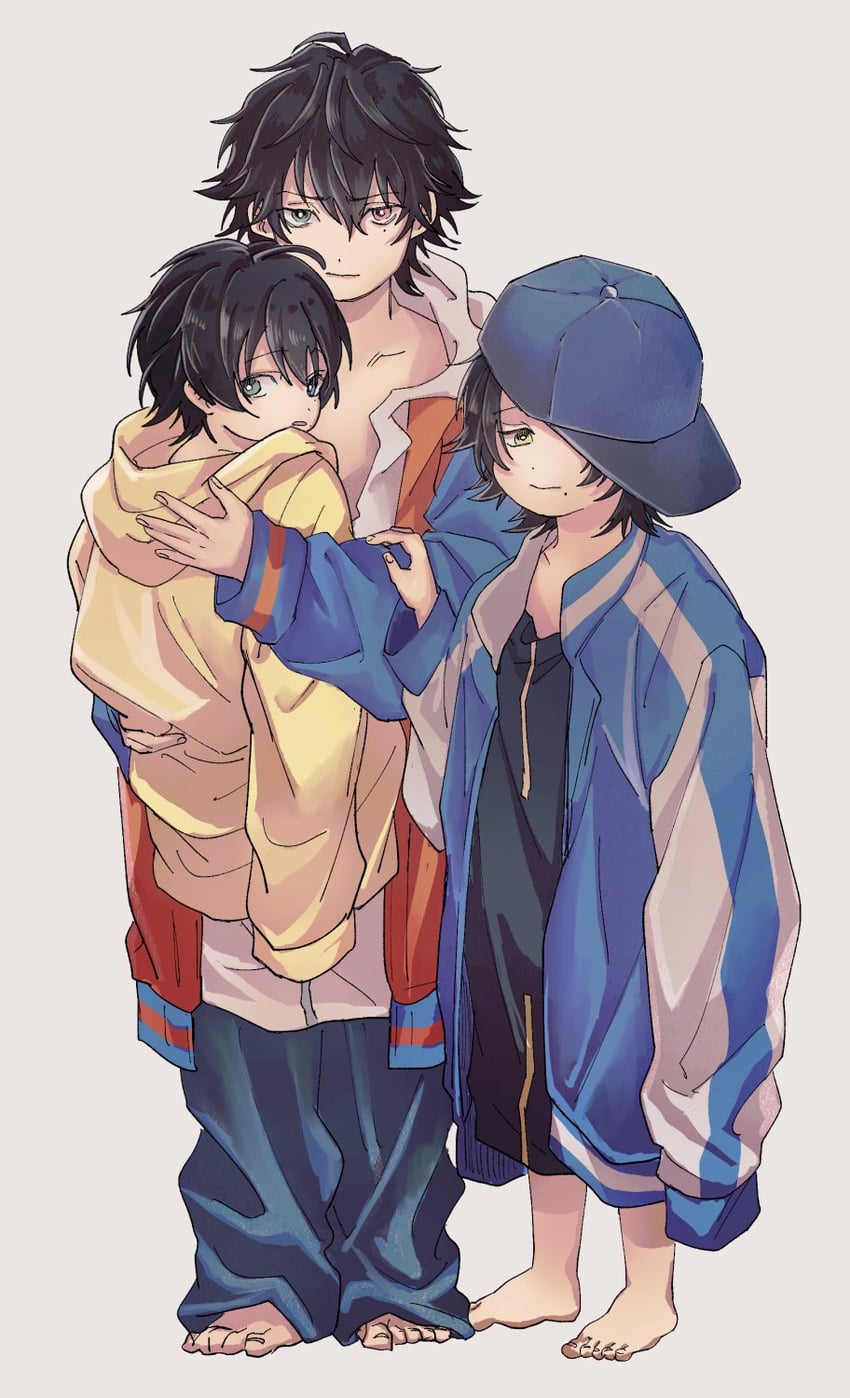 yamada ichiro, yamada saburo, and yamada jiro (hypnosis mic) drawn by takako_(katakoto)