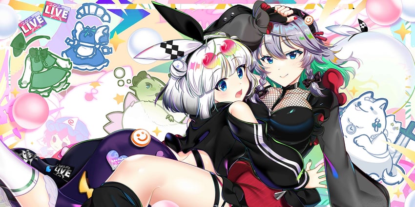 izayoi sakuya, konpaku youmu, and saigyouji yuyuko (touhou and 1 more) drawn by rotte_(1109)