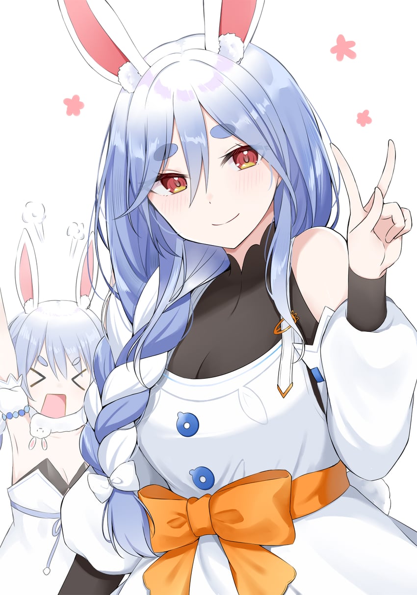 usada pekora and pekomama (hololive) drawn by swon_(joy200892)