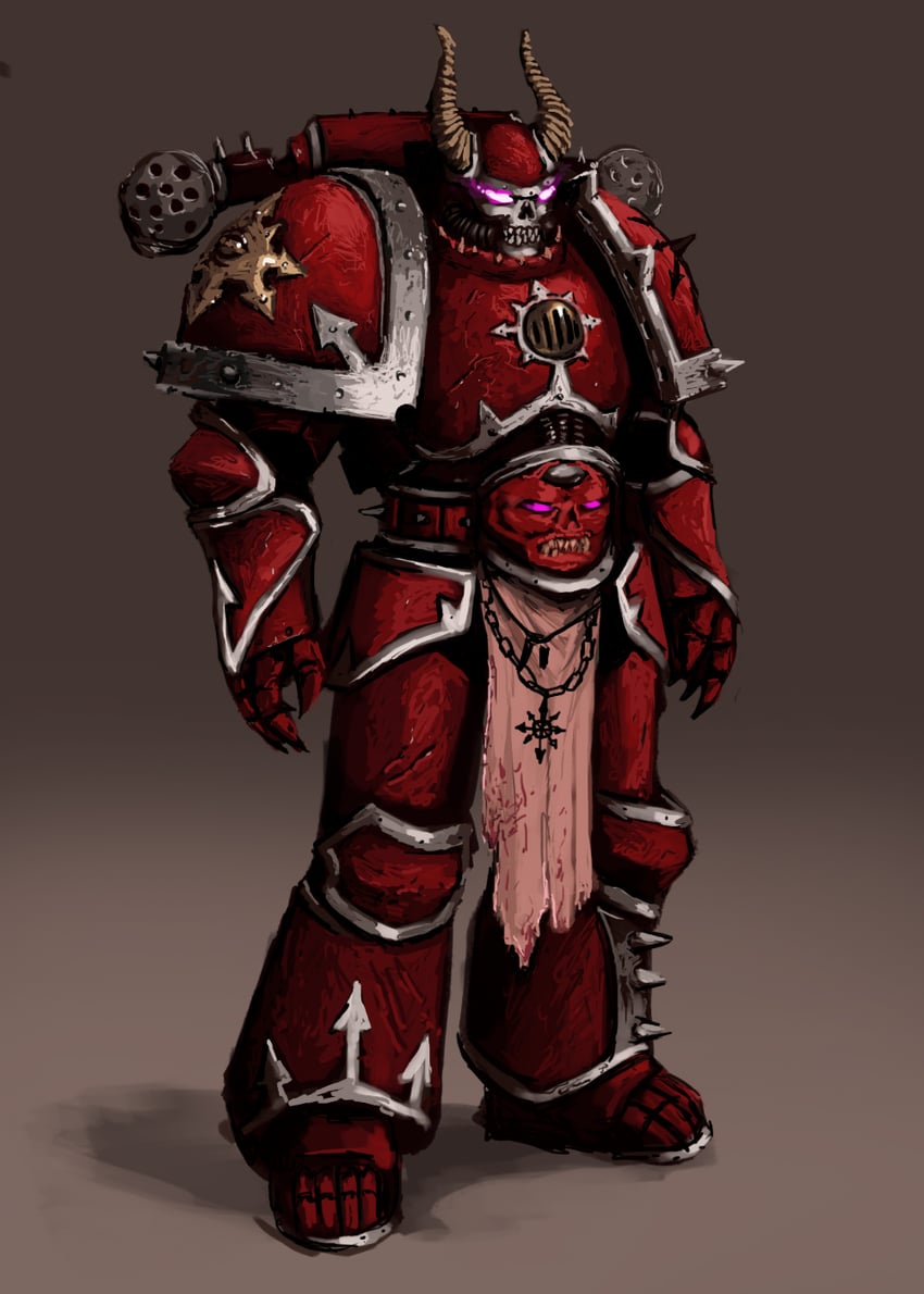 adeptus astartes and chaos space marine (warhammer 40k) drawn by fonteart