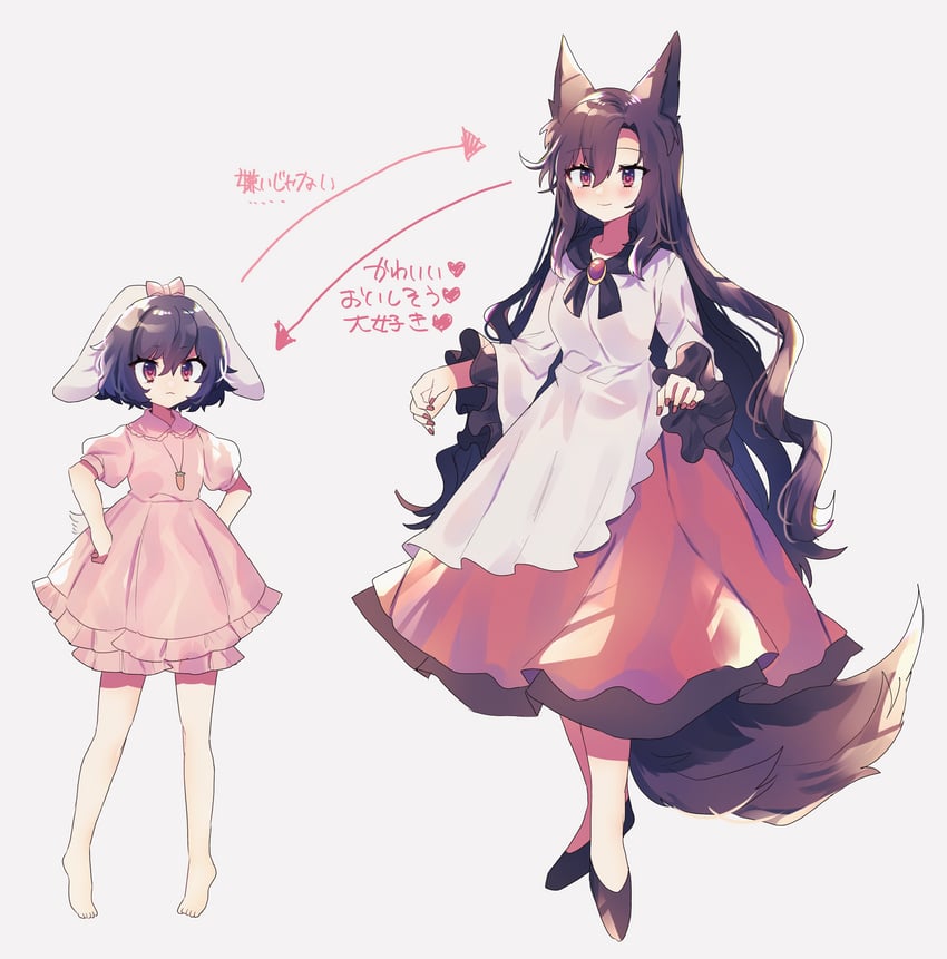 inaba tewi and imaizumi kagerou (touhou) drawn by haruwaka_064