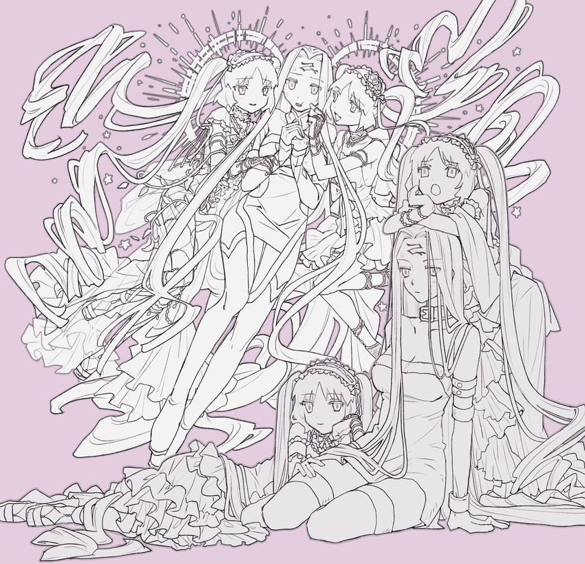 medusa, euryale, stheno, and asakawa yuu (fate and 1 more) drawn by m_12170