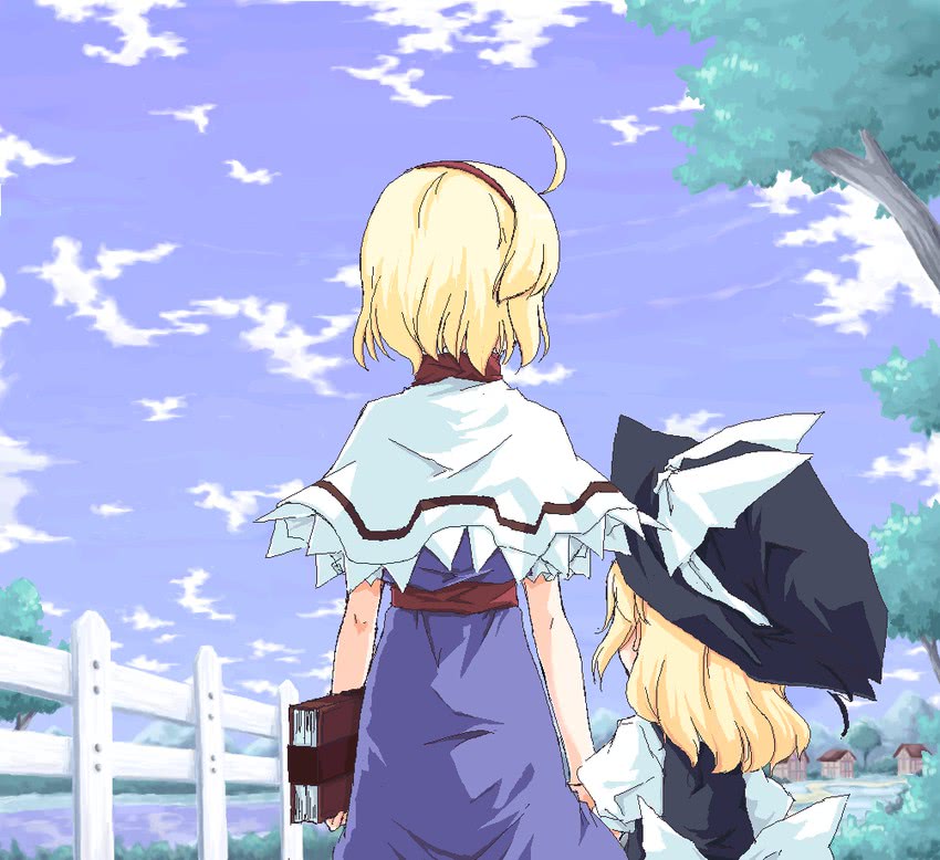 kirisame marisa and alice margatroid (touhou) drawn by sakuraba_yuuki